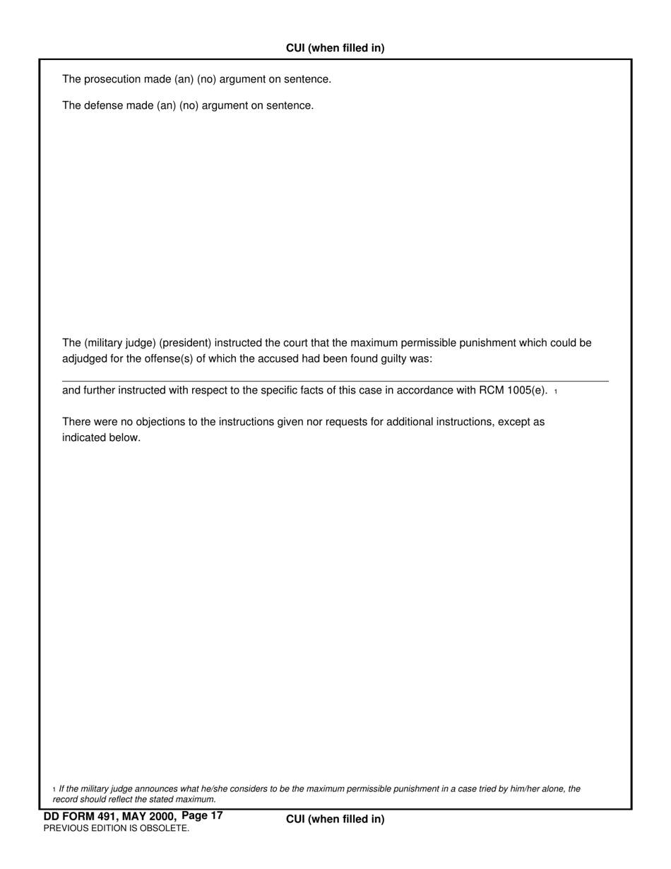 DD Form 491 Summarized Record of Trial, Page 19