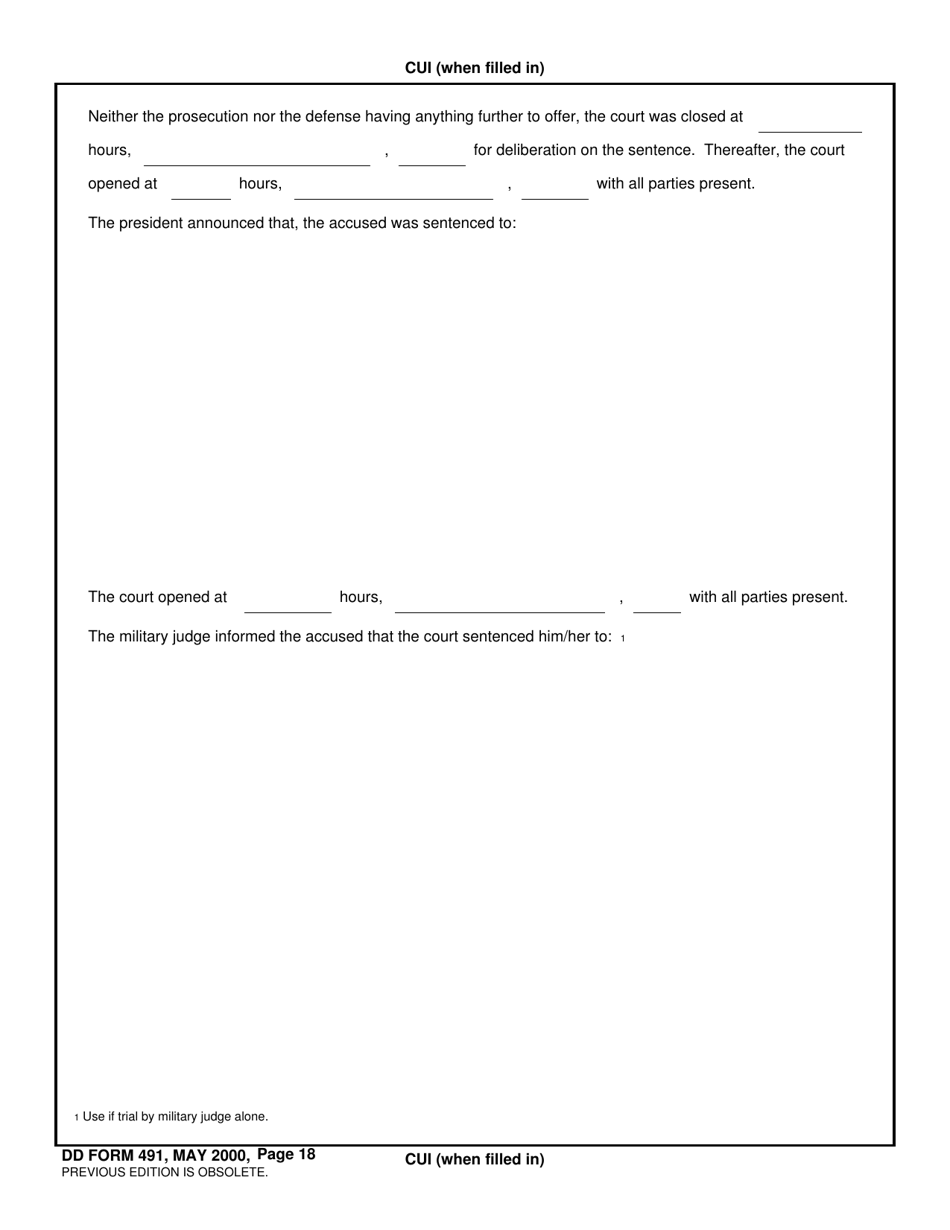 DD Form 491 - Fill Out, Sign Online and Download Fillable PDF ...