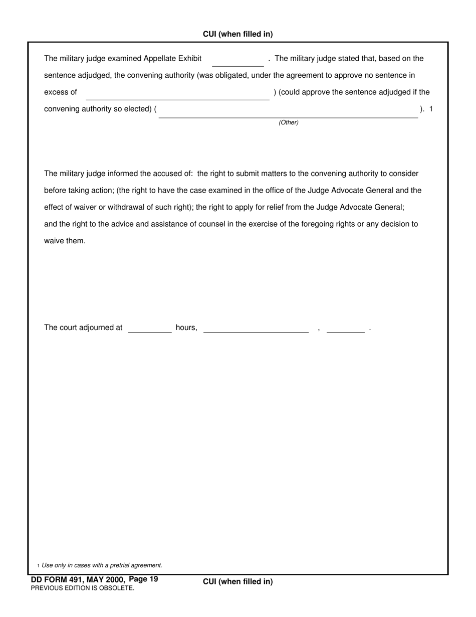 DD Form 491 Fill Out Sign Online And Download Fillable PDF dd-form-491-fill-out-sign-online-and-download-fillable-pdf
