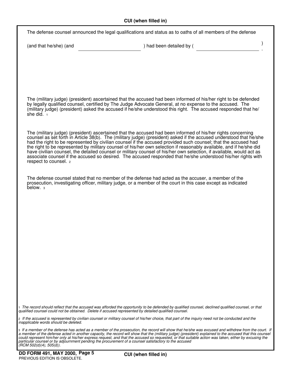 DD Form 491 Fill Out Sign Online And Download Fillable PDF dd-form-491-fill-out-sign-online-and-download-fillable-pdf