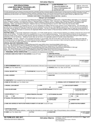 DD Form 2475 DoD Educational Loan Repayment Program (LRP) Annual Application