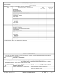 DD Form 1821 Contractor Crewmember Record, Page 3