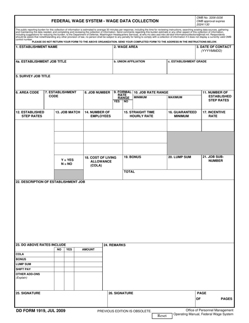 DD Form 1919 - Fill Out, Sign Online and Download Fillable PDF ...