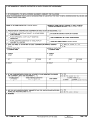 DD Form 691 Application for Priority Rating for Production or Construction Equipment, Page 2