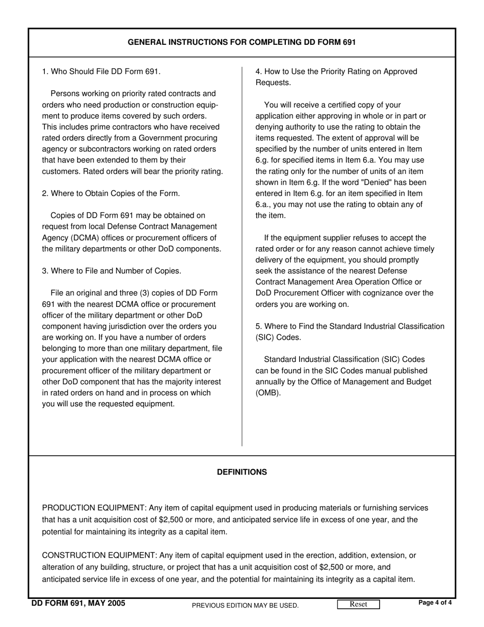 DD Form 691 Fill Out Sign Online And Download Fillable PDF dd-form-691-fill-out-sign-online-and-download-fillable-pdf