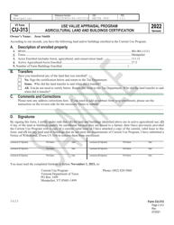 VT Form CU-313 Agricultural Land and Buildings Certification - Use Value Appraisal Program - Sample - Vermont, Page 2