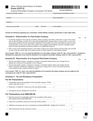 Form CVYT-2 &quot;Acquired Real Estate Company Conveyance Tax Return&quot; - Rhode Island