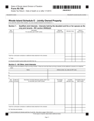 Form RI-706 Estate Tax Return - Date of Death on or After 1/1/2015 - Rhode Island, Page 11