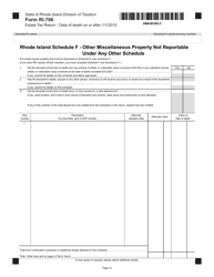 Form RI-706 Estate Tax Return - Date of Death on or After 1/1/2015 - Rhode Island, Page 12