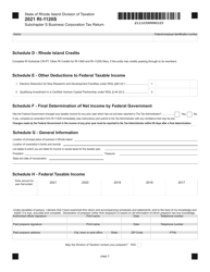 Form RI-1120S Subchapter S Business Corporation Tax Return - Rhode Island, Page 3