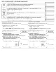 Form RI-1040ES Rhode Island Resident and Nonresident Estimated Payment Coupons - Rhode Island, Page 2