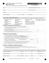 Form T-72 &quot;Public Service Corporation Gross Earnings Tax Return&quot; - Rhode Island, 2021