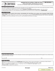 Form AA-33A Administrative Appeal Form - New York, Page 2
