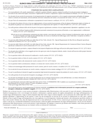 Form MV-15CI Request for Driving Record Information - New York (Italian), Page 2