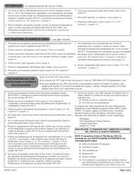 Instructions for Form MV-82I Vehicle Registration/Title Application - New York (Italian), Page 2