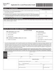 Form LPC-1 Application for a Land Preservation Credit - Virginia, Page 3