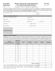 Form WTC Worker Training Tax Credit Application - Virginia, Page 2