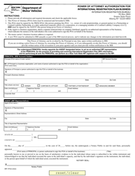 Document preview: Form IRP-1POA Power of Attorney Authorization for International Registration Plan Business - New York