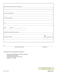 Form DPR-102 Impaired Driver Program Instructor Application - New York, Page 2