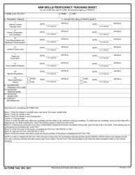 Document preview: DA Form 7442 68w Skills Proficiency Tracking Sheet