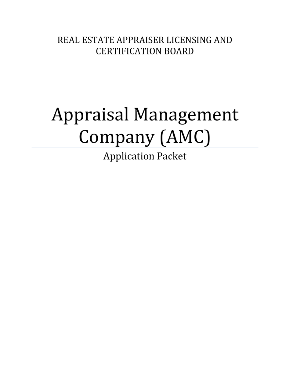 Mississippi Application for Registration of an Appraisal Management