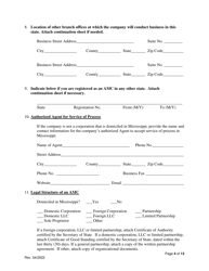 Application for Registration of an Appraisal Management Company (AMC) - Mississippi, Page 4