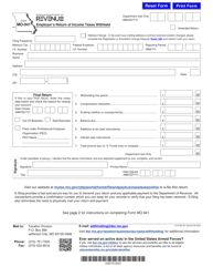 Form MO-941 Employer's Return of Income Taxes Withheld - Missouri