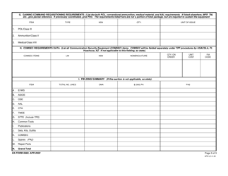 DA Form 5682 Materiel Requirements List, Page 3