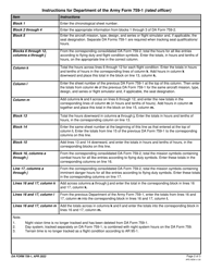 DA Form 759-1 Individual Flight Record and Flight Certificate-Army (Aircraft Closeout), Page 2