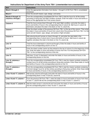 DA Form 759-1 Individual Flight Record and Flight Certificate-Army (Aircraft Closeout), Page 3