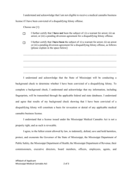 Affidavit of Background Check - Mississippi, Page 2