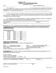 &quot;Benefit Data Information Sheet - Kennebec County&quot; - Maine