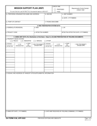 DA Form 5106 Mission Support Plan (Msp)