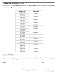 Deferral Election Form for Final Sick and Vacation Payouts - Delaware, Page 3