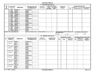 Form SF-17 Facilities Available for the Construction or Repair of Ships, Page 2