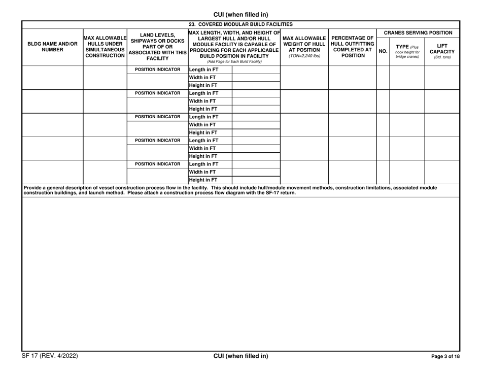 Form SF-17 Facilities Available for the Construction or Repair of Ships, Page 3
