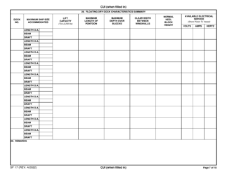 Form SF-17 Facilities Available for the Construction or Repair of Ships, Page 7