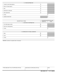 GSA Form 3040 State Agency Monthly Donation Report of Surplus Personal Property, Page 2
