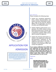 Form APP Application for Admission, 2022