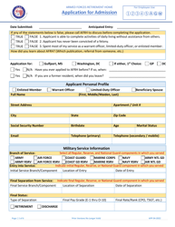 Form APP Application for Admission, Page 3