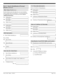 USCIS Form G-884 Request for the Return of Original Documents, Page 2