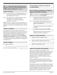 USCIS Form G-884 Request for the Return of Original Documents, Page 4