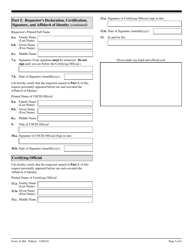 USCIS Form G-884 Request for the Return of Original Documents, Page 5