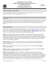 Instructions for USCIS Form I-956F Application for Approval of an Investment in a Commercial Enterprise