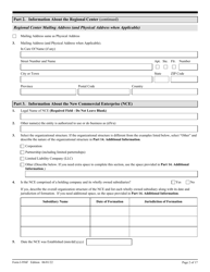 USCIS Form I-956F Application for Approval of an Investment in a Commercial Enterprise, Page 2