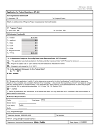 Sample Form SF-424 Application for Federal Assistance, Page 3