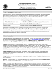 Document preview: Instructions for USCIS Form I-956G Regional Center Annual Statement