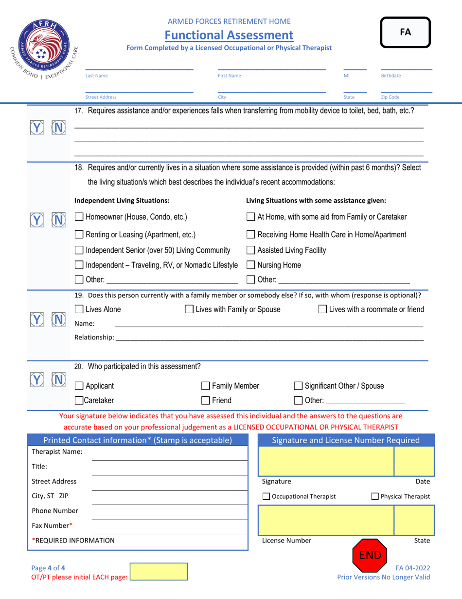 Functional Assessment, Page 6