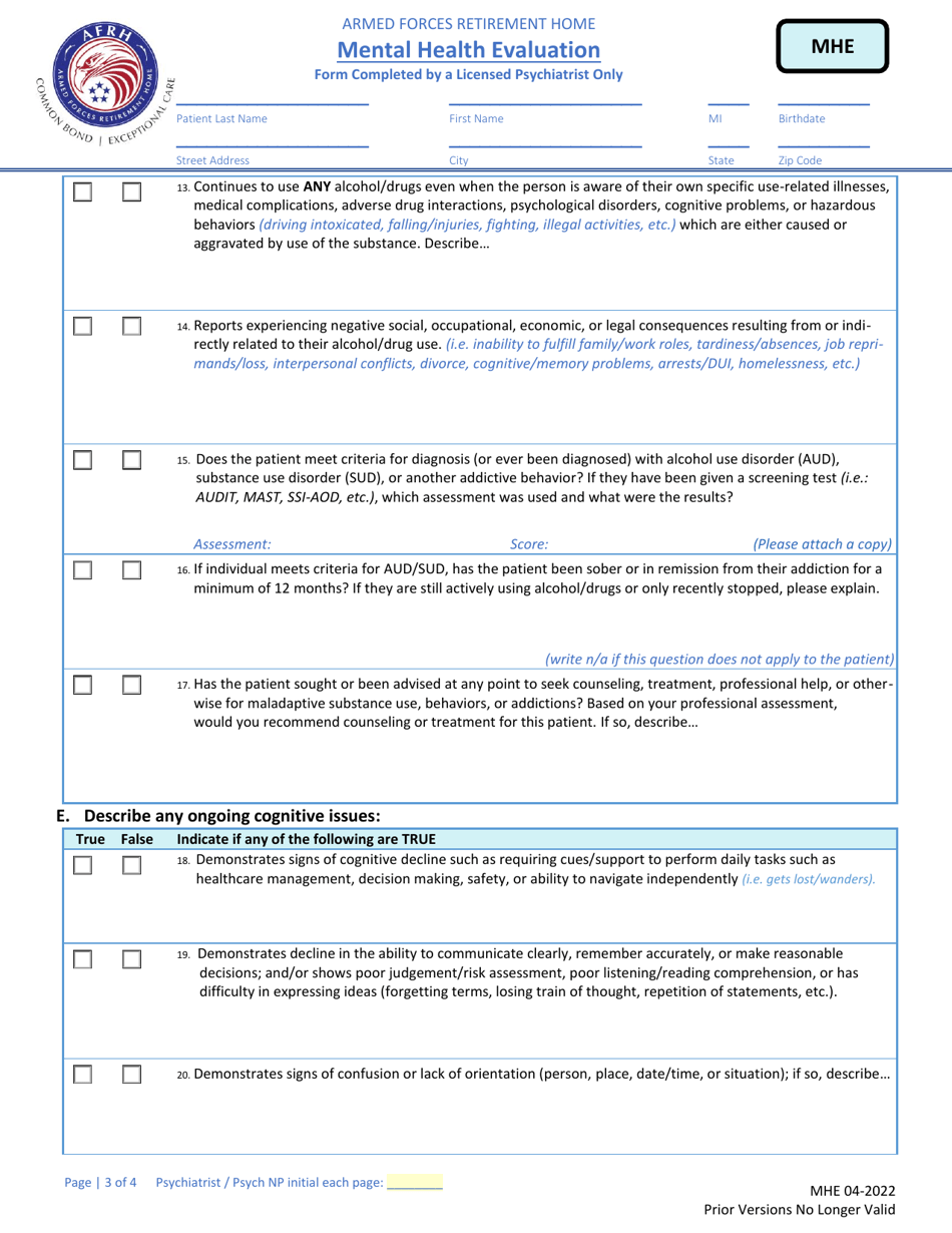 Mental Health Evaluation, Page 5