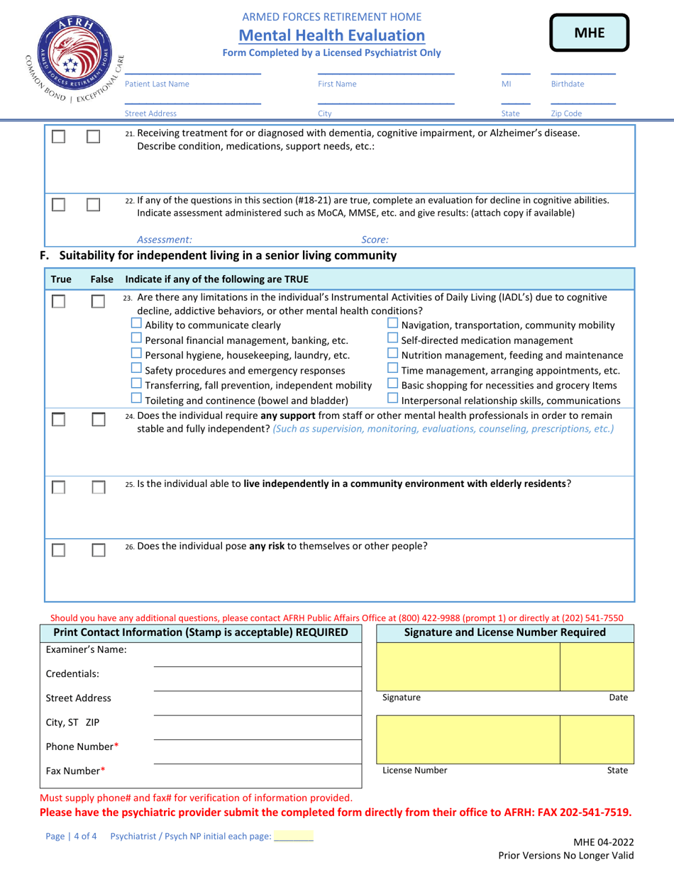 Mental Health Evaluation, Page 6